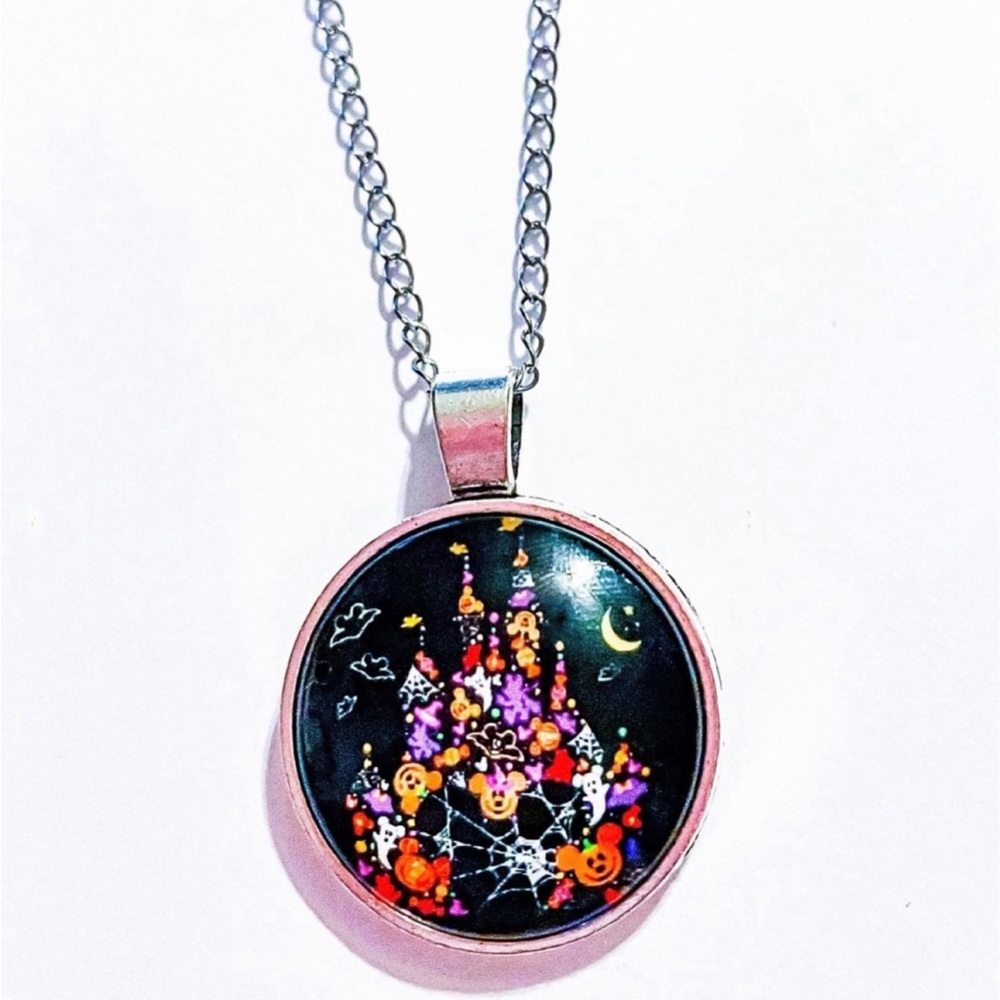 Halloween Cinderella Castle Pendant Necklace